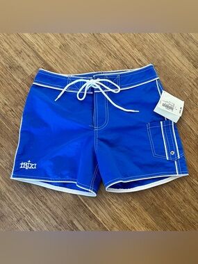 Vintage Trixi Boardshorts Sz S NWT Blue Surf Swim Shorts Y2K